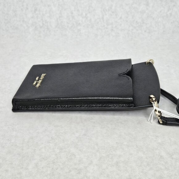 Black Kate Spade Spencer Slim Black Crossbody Phone Card Holder - Picture 4 of 6